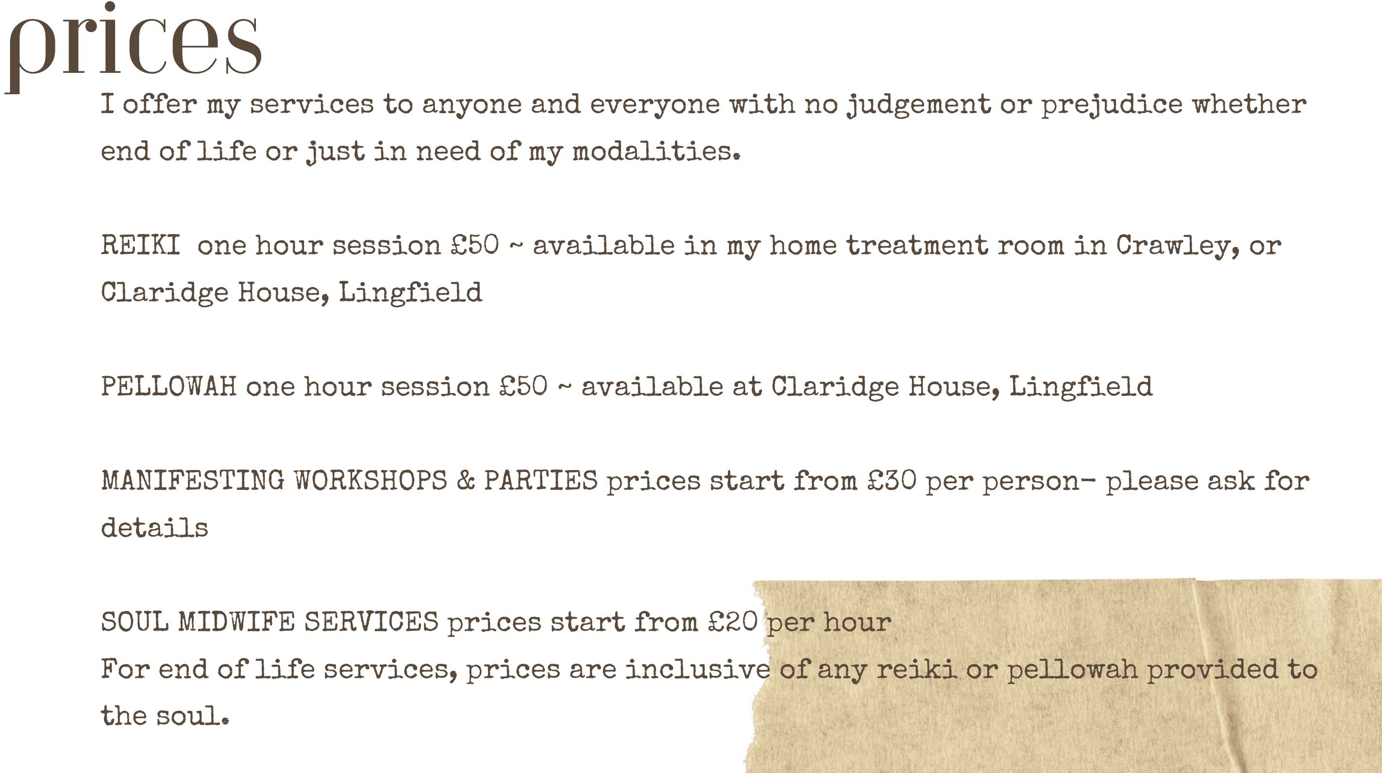 Prices